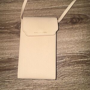 Cream Crossbody Phone Carrier